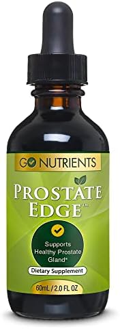 Go Nutrients Prostate Edge - Prostate Supplement for Men with Pygeum and Saw Palmetto Extract Plus Stinging Nettle Hydrangea Root, Turmeric Root, Kelp, Olive Leaf -2 oz Liquid Drops Made in USA