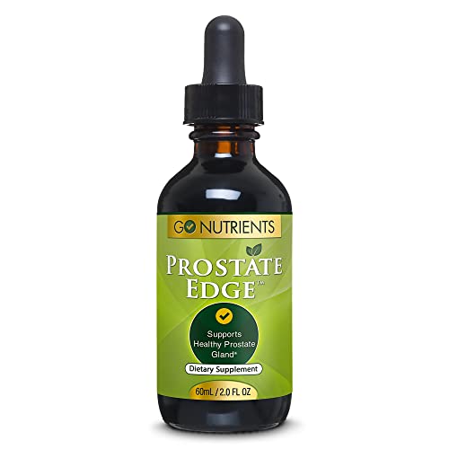 Go Nutrients Prostate Edge - Prostate Supplement For Men With Pygeum And Saw Palmetto Extract Plus Stinging Nettle Hydrangea Root, Turmeric Root, Kelp, Olive Leaf -2 Oz Liquid Drops Made In Usa #TOP18