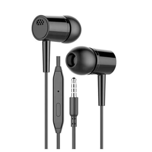 1Pcak Wired in-Ear Earphones, 3.5mm Audio Jack, Clear Sound, Comfortable Fit for Phones, Laptops, Computers
