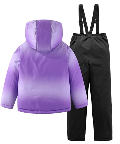 Image of M2C Boys Girls 2-Piece Snowsuit Thicken Patterned Ski Jackets and Pants