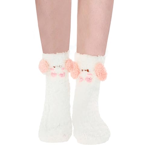 Image of Benefeet Sox Cute Fuzzy Socks for Women Girls - Fluffy Cozy Warm Winter Funny Animal Slipper Plush Sleeping Socks