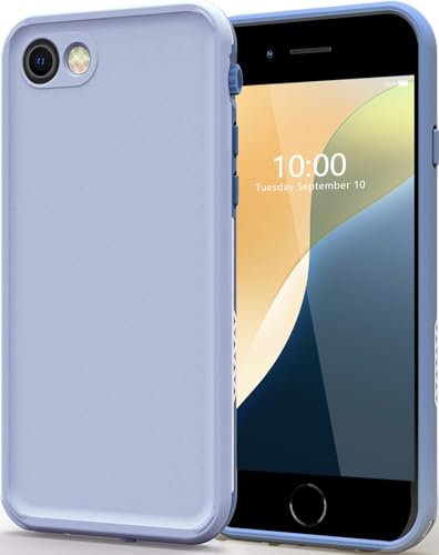 Waterproof Case for iPhone 7 for iPhone 8 Se 2nd Se 3rd - Shockproof Dust Proof Case Buitt in Screen Protector ClovePurple