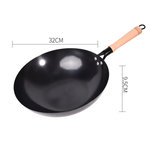 Wok de hierro fondo plano 32 cm miniatura 2