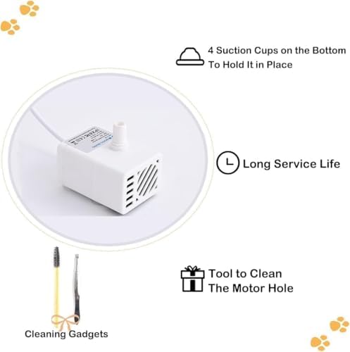 Marchul Cat Water Fountain and Stainless Steel Food — texture and fabric close-up