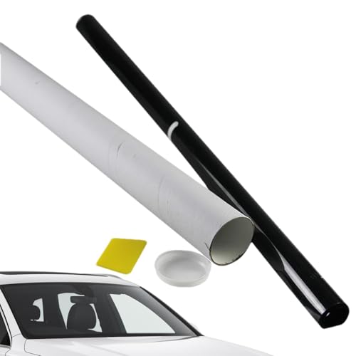Película de protección UV para lunas de coche, película protectora negra para lunas de coche, película de privacidad autoadhesiva ligera y termoaislante para rayos UV, 19,69 x 11 cm