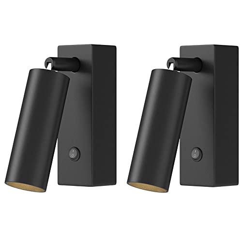 KXQYIKYI LED Wandleuchte Schwarz, Modern Leselampe