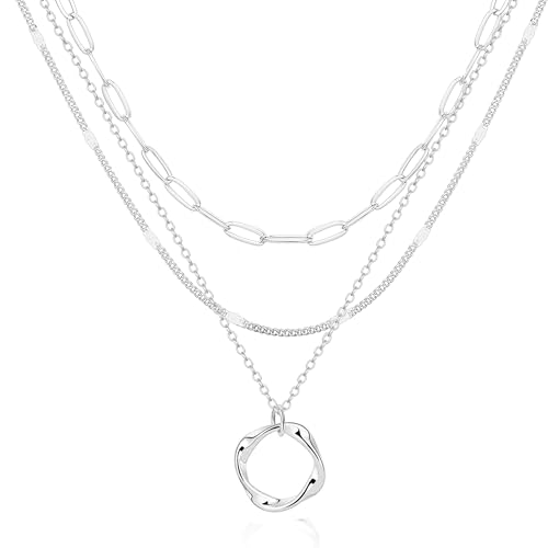 ZOERAY Collana Argento Oro per Donna Choker Girocollo Set Regolabile