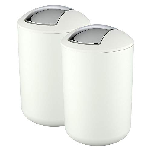 Preisvergleich Produktbild WENKO Kosmetikeimer Brasil Weiß 6,5L, 2er Set