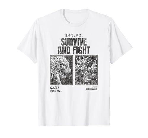 Photo de Godzilla Minus One Survive and Fight Face Off Movie T-Shirt