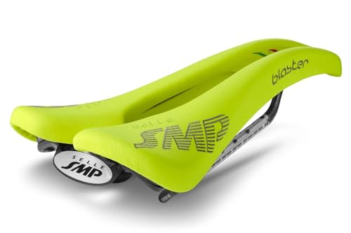 Selle SMP Blaster - Sillín con rieles de carbono (amarillo fluorescente)