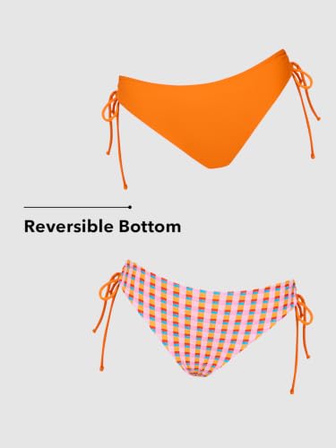 Image of CUPSHE Women's 2 Piece Bikini Set Back Braided Straps with Reversible Bottom