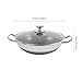 WINNIESHOP Hybrid Frying Pans Nonstick Paella Pan with Lid 13Inch Stainless Steel Deep Skillet Large Frying Pan Big Pan for Cooking, Suitable for All Cooktops Including Induction (13.19 Inch)