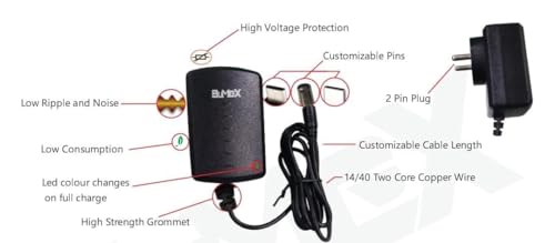 Image of Kids Pobo Jeep Charger Power Adapter Car Shape Charger, Black