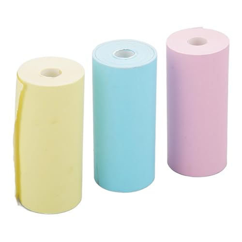 12 Rolls of Thermal Printer Paper, DIY Multifunctional Portable Color Printer Paper, for Thermal Printer