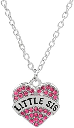 Sandistore125 Bulk Necklace Christmas Stocking Stuffers Sister Heart Necklace Gift Jewelry Gifts For Girls Little Girls