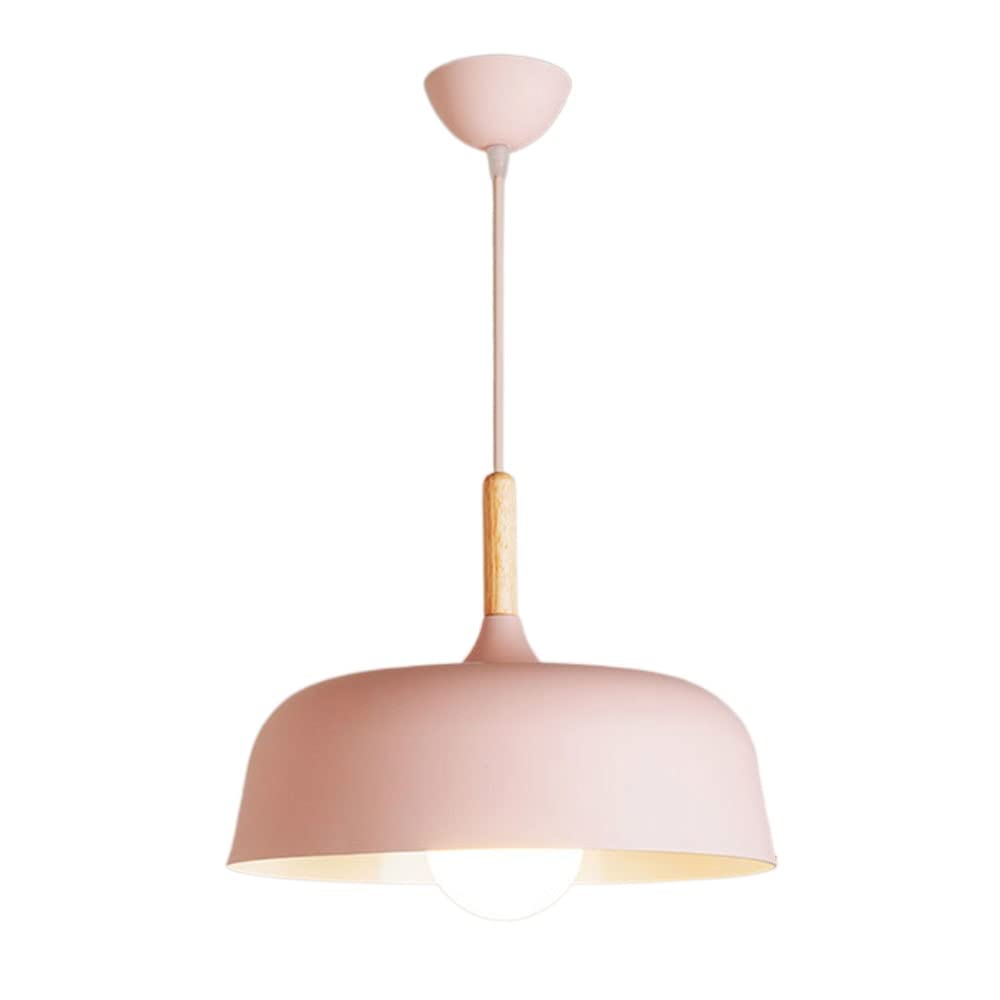 LYMSXAZOU Modern Minimalist Creative Pendant Lamp - Single Head Wooden Chandelier Trendy Macaron Light Fixture Stylish Lighting for Contemporary Home Decor