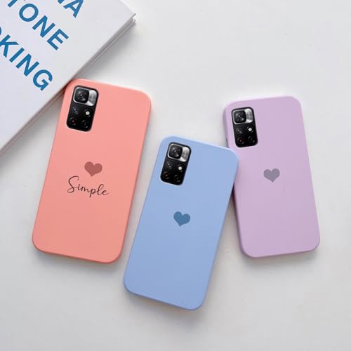 Image of COLORflow Back Cover Compatible with Redmi Note 11 5G / 11S 5G | Pastel Hearts Color Customized Back Cover Compatible with Redmi Note 11 5G / 11S 5G