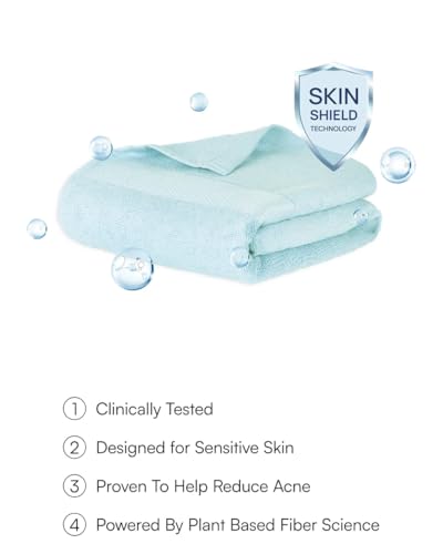 Image of Doctor Towels, World's First Banana Terry Bath Towel, 400 GSM | Dermatologist Tested for Sensitive Skin | 60 x 120 cm Towels for Bath Large Size | Clinically Tested to Help Reduce Acne - Blue