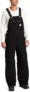 Carhartt Men's Arctic Quilt Lined Duck Bib Overalls,Black,34 x 32