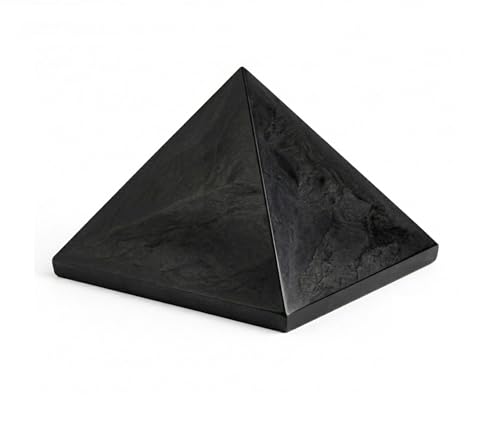 Escultura Pirámide de Piedra Shungita Natural 4 cm