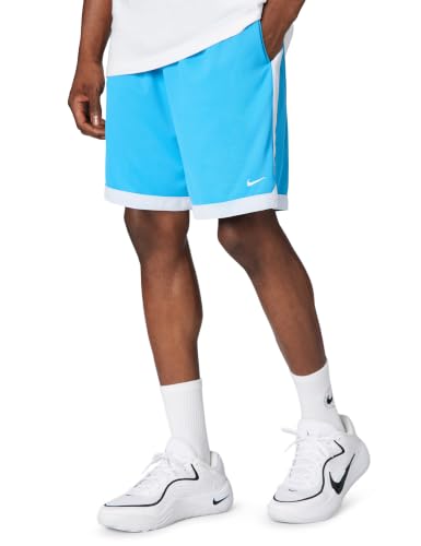 Nike Men's DNA Academy Dri-FIT 8" Basketball Shorts, Light Current Blue/Football Grey/White, Large