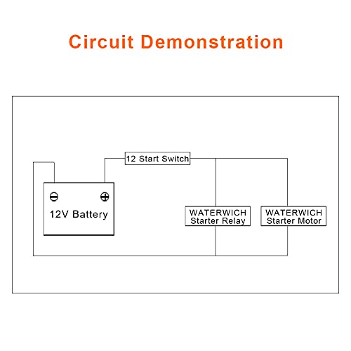 Image of WATERWICH Starter Solenoid Relay Compatible with ms5c-311-1 6g1-81941-10-00 6g1-81941-00-00 Yamaha Waverunner GP1200 GP760 500 650 700