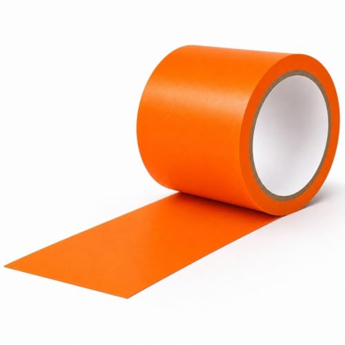 Image of GTSE - Orange Vinyl PVC Floor Tape 4 inch x 108ft Safety Marking Tape