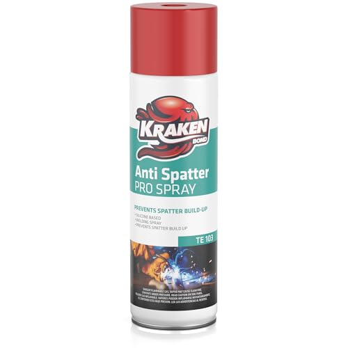 Kraken Bond Anti Spatter Welding Spray - (1x12oz) Anti-Splatter Aerosol Spray for MIG TIG Tips Protects Surfaces & Materials Non-Flammable Safe for Workpieces and Jigs 1 Pack