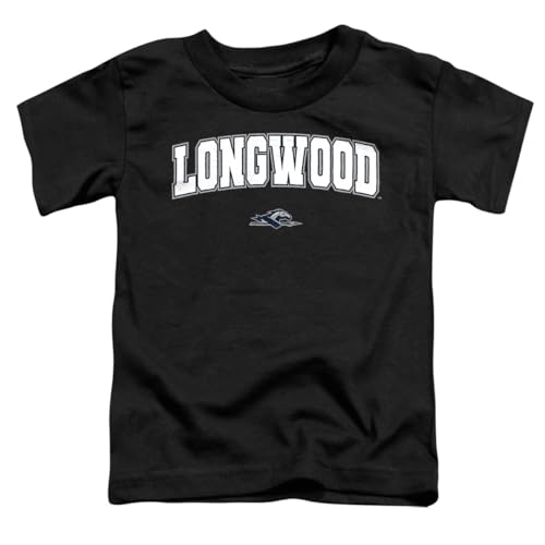 LOGOVISION Longwood University Arch Logo Black Kids T Shirt (3) for Toddler Boys and Girls, Black