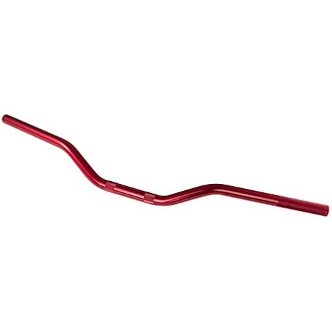 Universal Motorbike Offroad Custom Scooter Handle Bar Alloy Red Cover