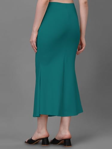 Image of Women's Saree Shapewear Petticoat, Cotton Blend Stretchable Mermaid Skirt, High Waist Tummy Control, Smooth Curve Fit with Adjustable Drawstring