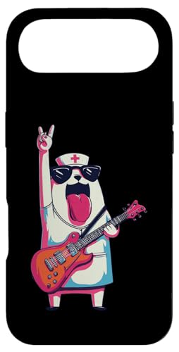 Funny Bear Nurse Rock Music �M�^�[�v���[���[ ����f�U�C�� �X�}�z�P�[�X iPhone Air �p