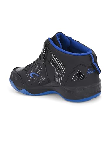 Image of Pro ASE Basketball Shoes with Rubber Sole & Breathable Upper | Indoor & Outdoor Court | Shock Absorption Lining, Anti-Slip, Lightweight & Durable with Velcro for Best Fit | Men, Women & Unisex | Black, Green, Orange, Blue