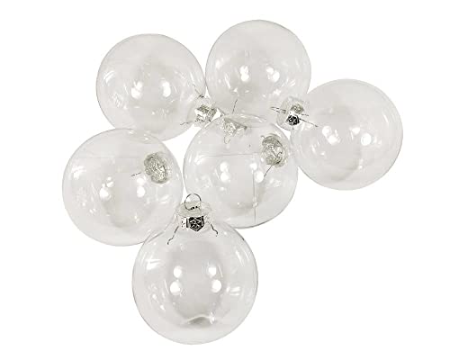 Christbaumkugeln Echt Glas Klarglaskugeln 6 Stück Christbaumschmuck 8cm