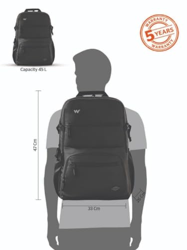 Image of Wildcraft Evo 5 Compartment Laptop Backpack 45 L (12962) (Coated: black)