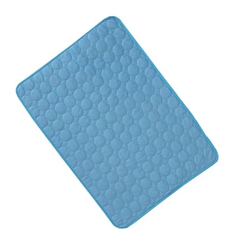 STOBOK ペット夏用ひんやりクールマット 犬猫用涼感敷きパッド 折りたたみ収納可 通気性良好 犬 猫 ケージ 車内適用 ブルー