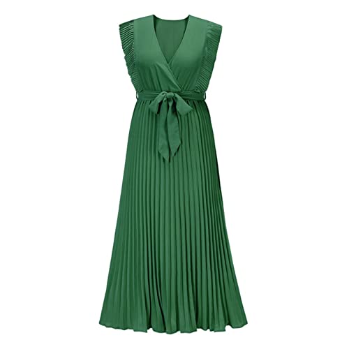 Robe de cocktail en mousseline de haute qualité et jupe longue plissée raffinée