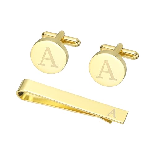 Set de Mancuernillas y Prendedor de Corbata PATIKIL para Hombre