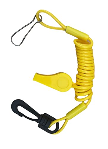 JLP SEADOO DESS Key Replacement Repair Safety Lanyard Tether Cord With Whistle SEA DOO SEA-DOO yELLOW
