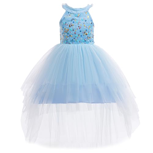 Girls Sequin Formal Dress Fancy Birthday Party Pageant Prom Toddler Sneaker Ball Gown Tulle Tutu Dress for Girls