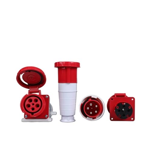 Connecteur aéronautique industriel 125A 5 broches triphasé 4 fils extérieur étanche