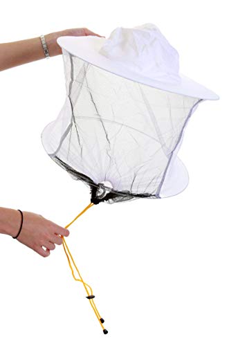 Imkerhut mit Schleier, weiß mit Kordelzug, 2 Stück – Bild 4