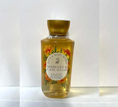 Bath & Body Works, Signature Collection Marigold & Cane Sugar Shower Gel, White Citrus, 10 Ounce (Marigold & Cane Sugar)