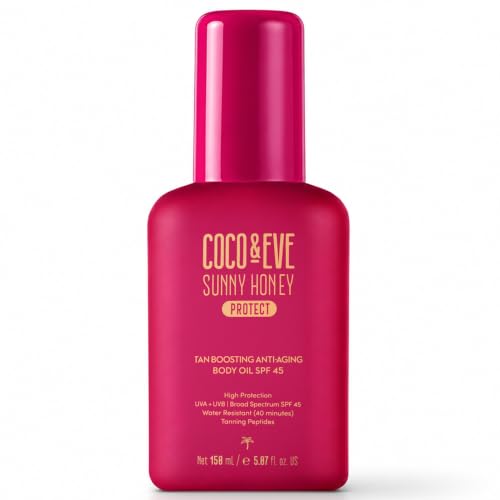 Coco & Eve Tanning Anti Aging Body Oil with SPF 45-5.07 fl