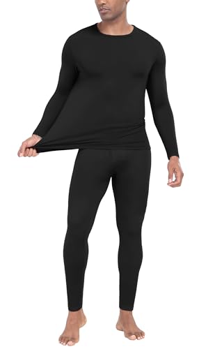 PrinStory Men's Thermal Underwear Long Johns - Cold Weather Base Layer Set Elasticity Top and Bottoms for Men S-2XL2