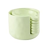 LUPATDY 6 Piezas Platos de Cerámica para Salsa de Soja, Redonda Plato de Vinagre con Asa, Cuencos Pequeños para Sushi, Salsas, Mermelada, Cuencos para Aperitivos, Verde