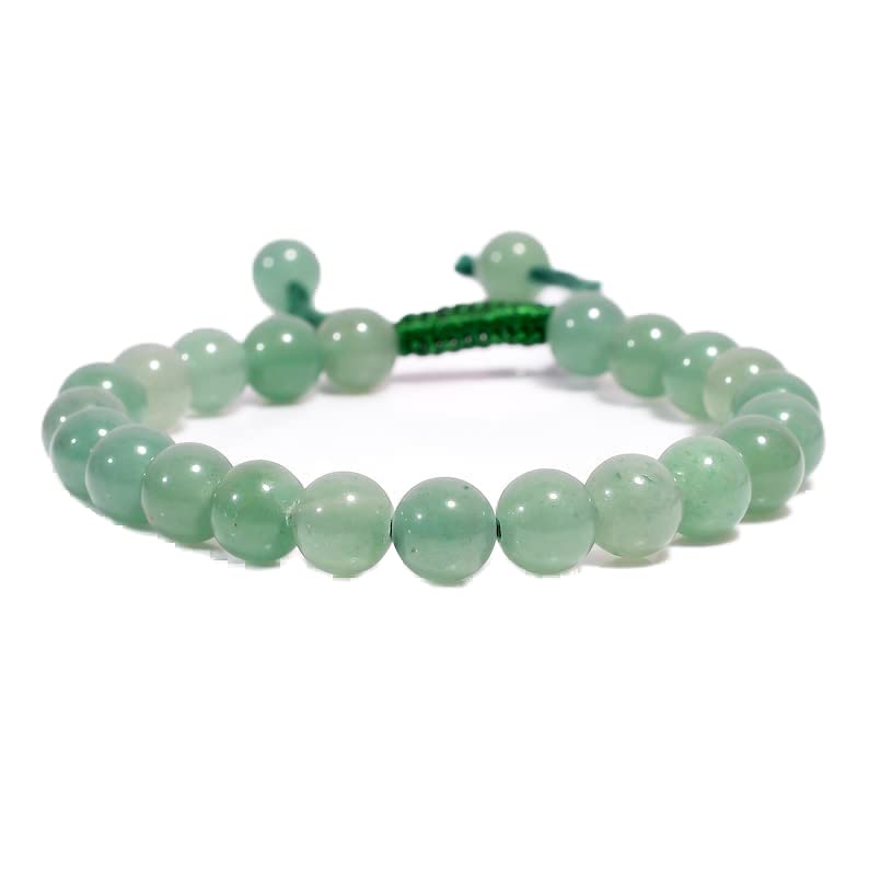 Bracelet en aventurine verte 8mm anti-stress et harmonie intérieure