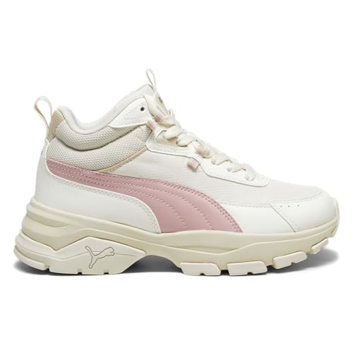 PUMA Womens Cassia Via Mid Lace Up Sneakers Shoes Casual - Off White