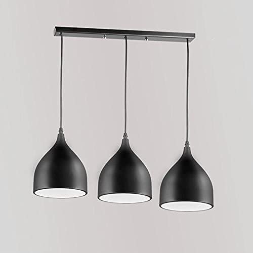 Lustre 3 lampes salle à manger au design minimaliste et créatif noir