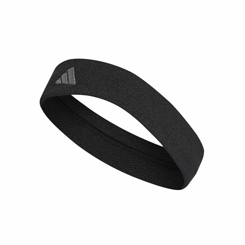 adidas Unisex adulto Tennis Headband Hairband, black/iron met., M-L